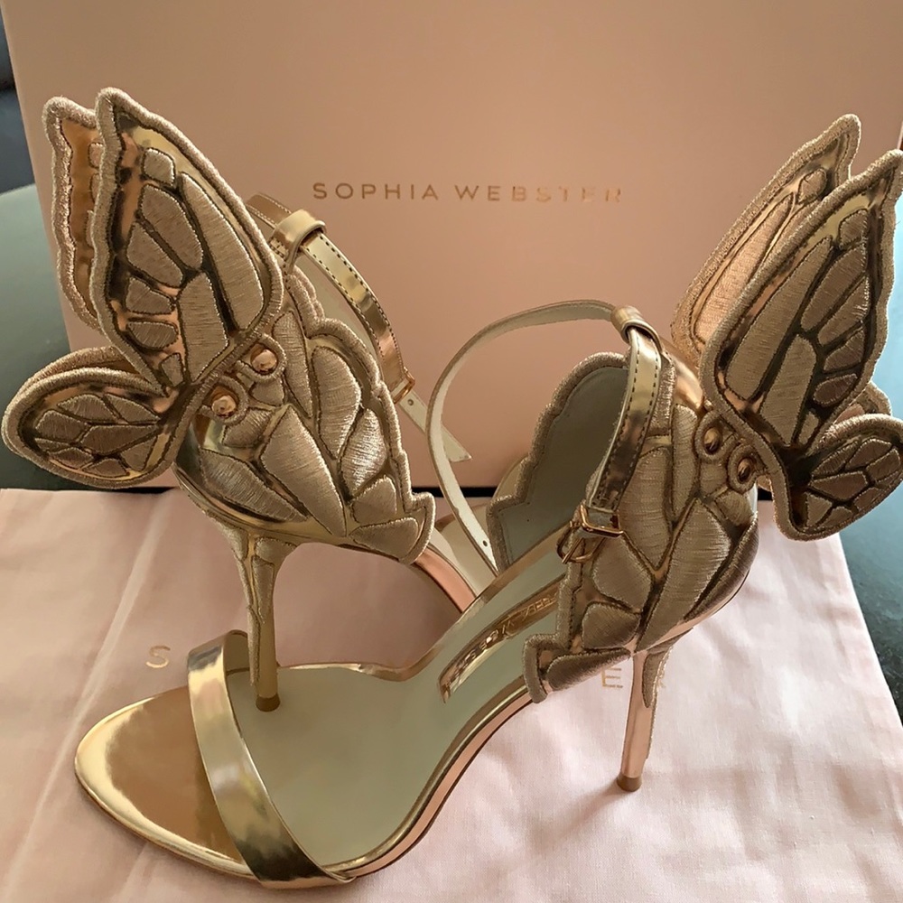 Butterfly rose gold brand new shoes